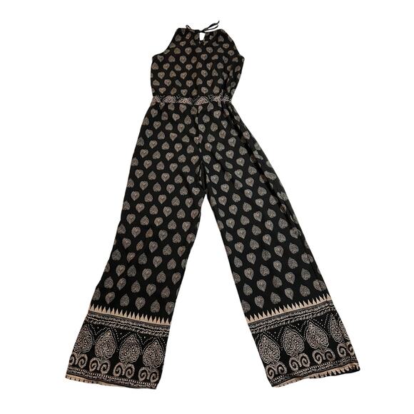 Romeo & Juliet Couture Sleeveless Boho Print Jumpsuit Size Small NEW Indie - Picture 2 of 9